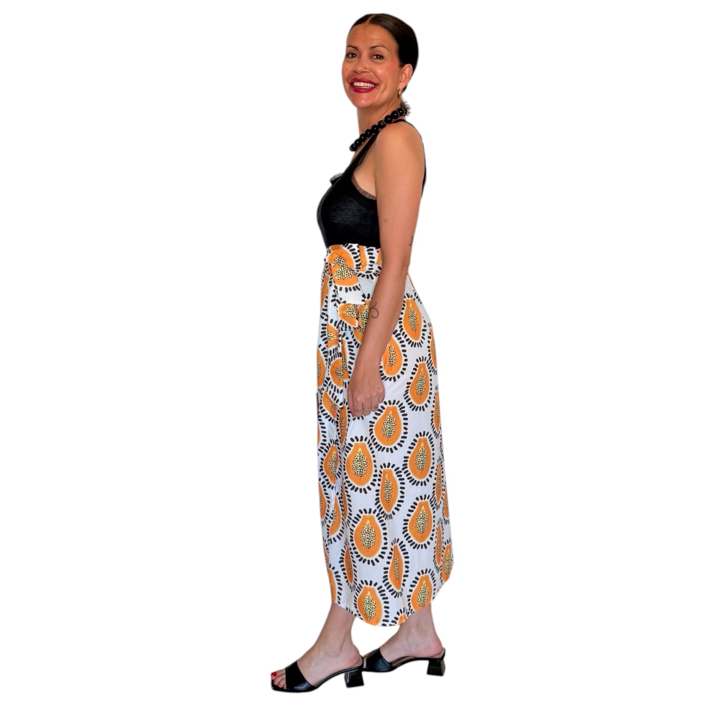 Falda pareo Papaya blanco