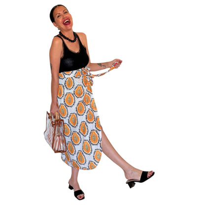 Falda pareo Papaya blanco