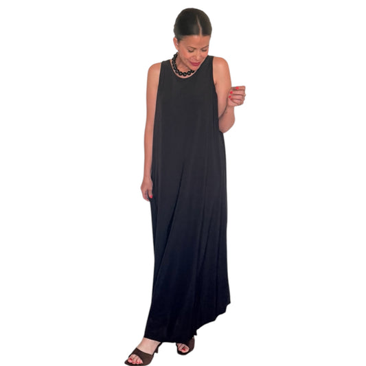 Vestido liso negro AMY