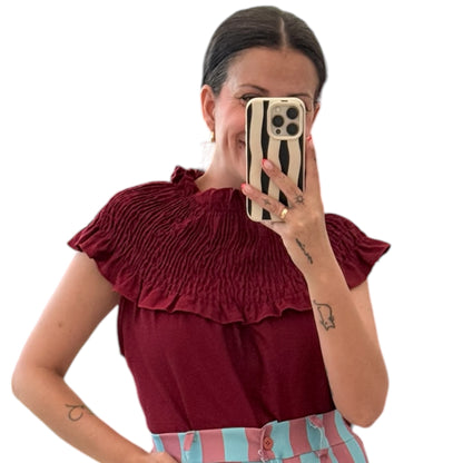 Camiseta baberola burdeos