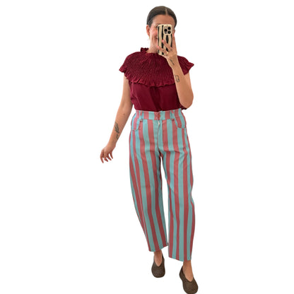 Pantalón Ballom rayas azul y rosa