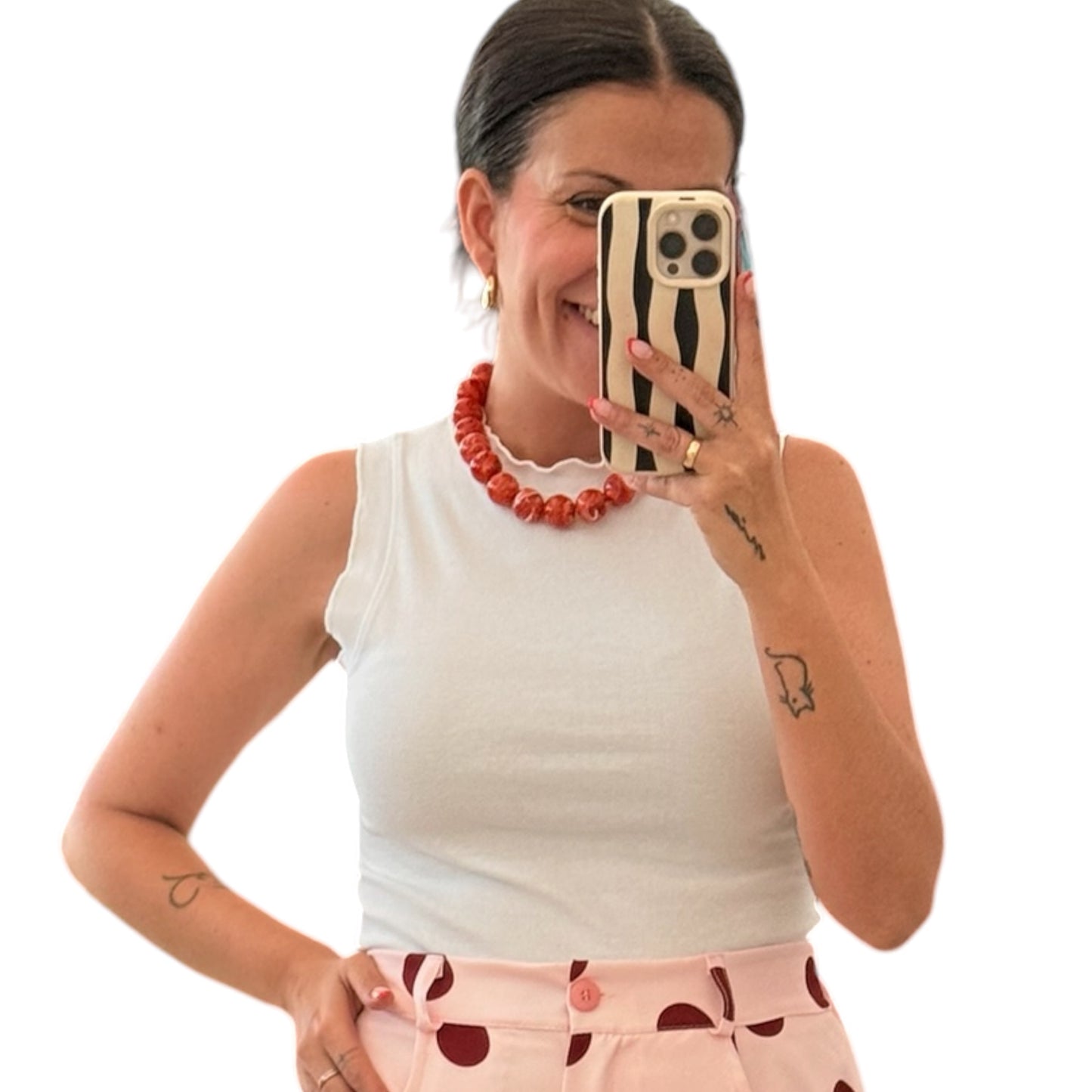 Top blanco detalles