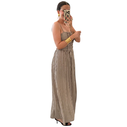 Vestido rayas chocolate