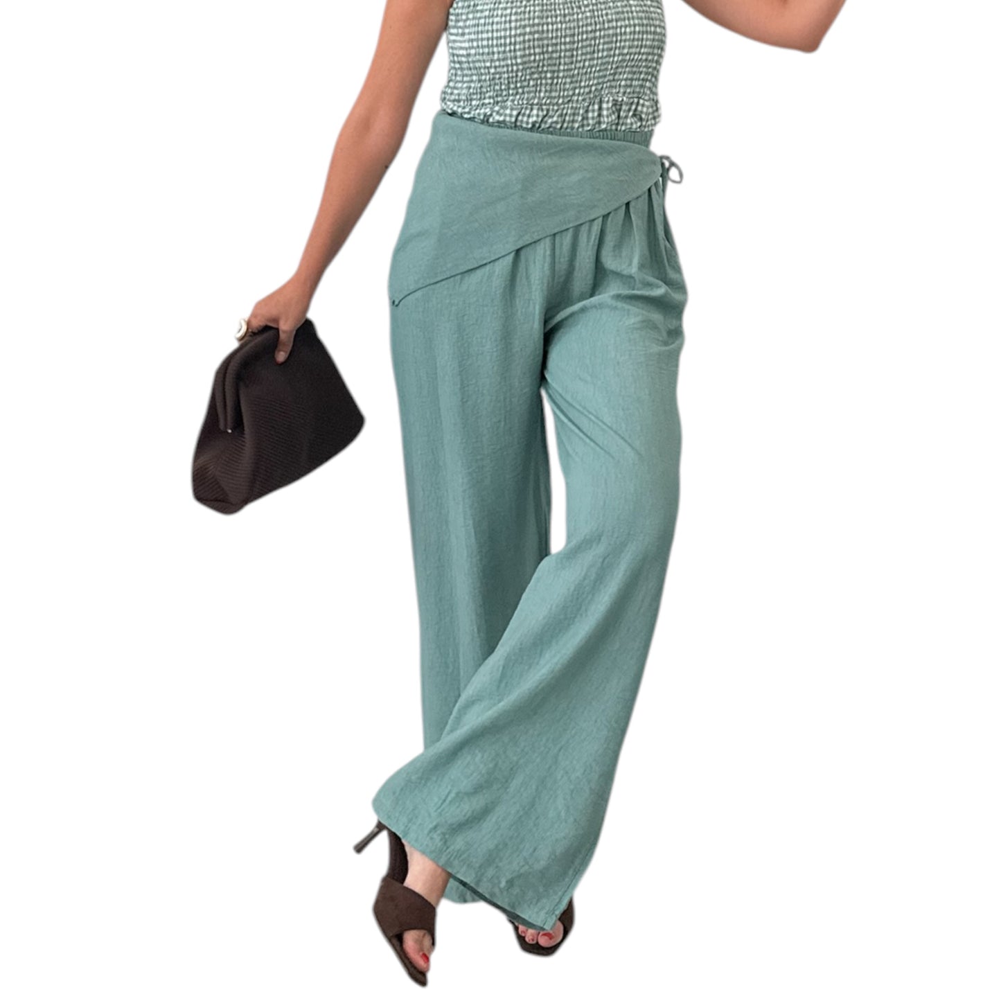 Pantalón pañuelo celeste