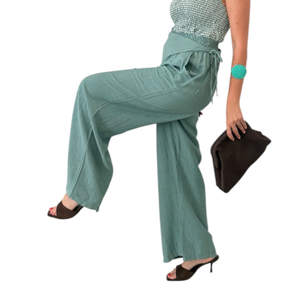 Pantalón pañuelo celeste