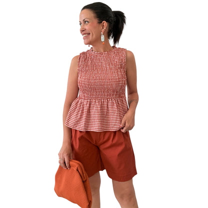 Blusa vichy teja