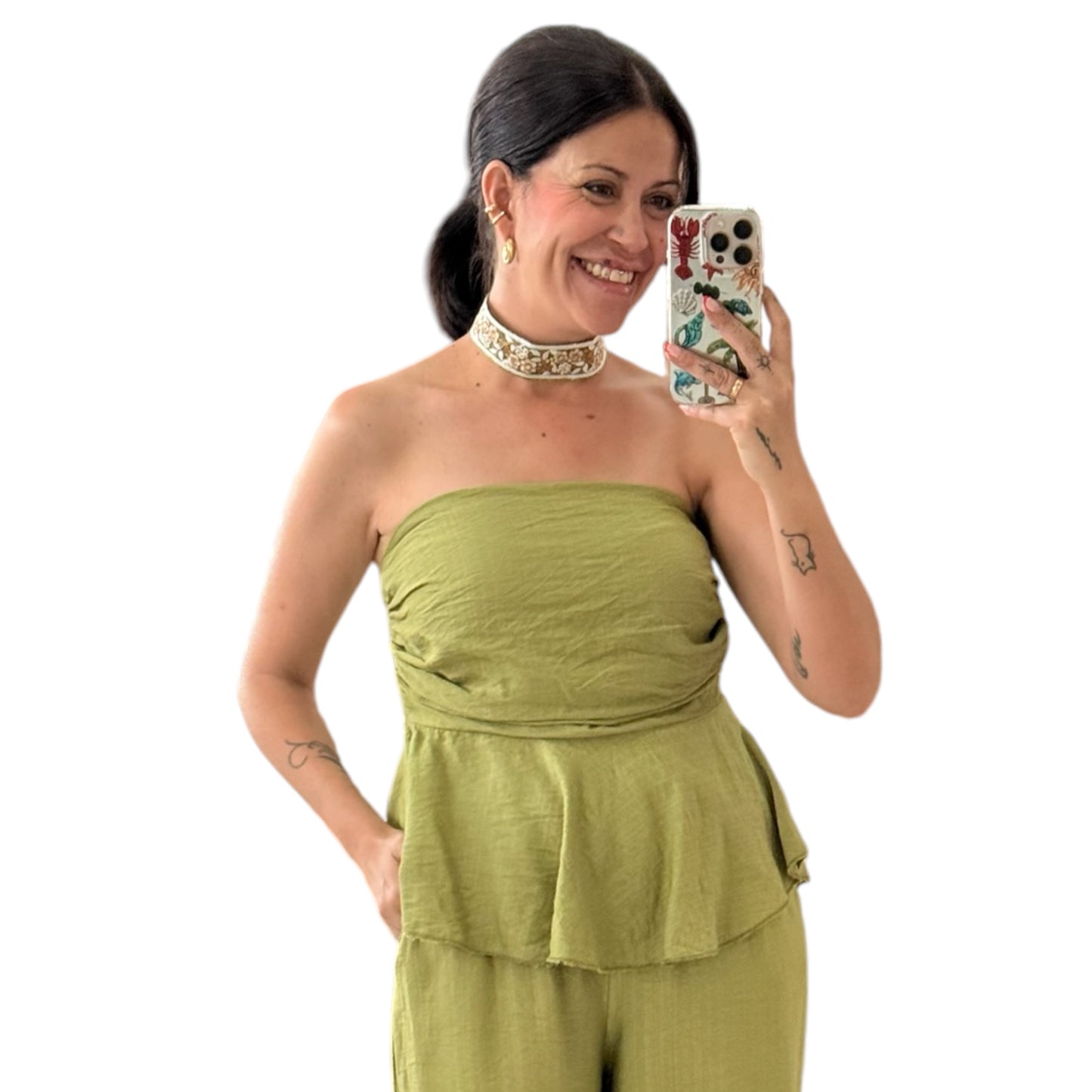 Conjunto Alma verde lima
