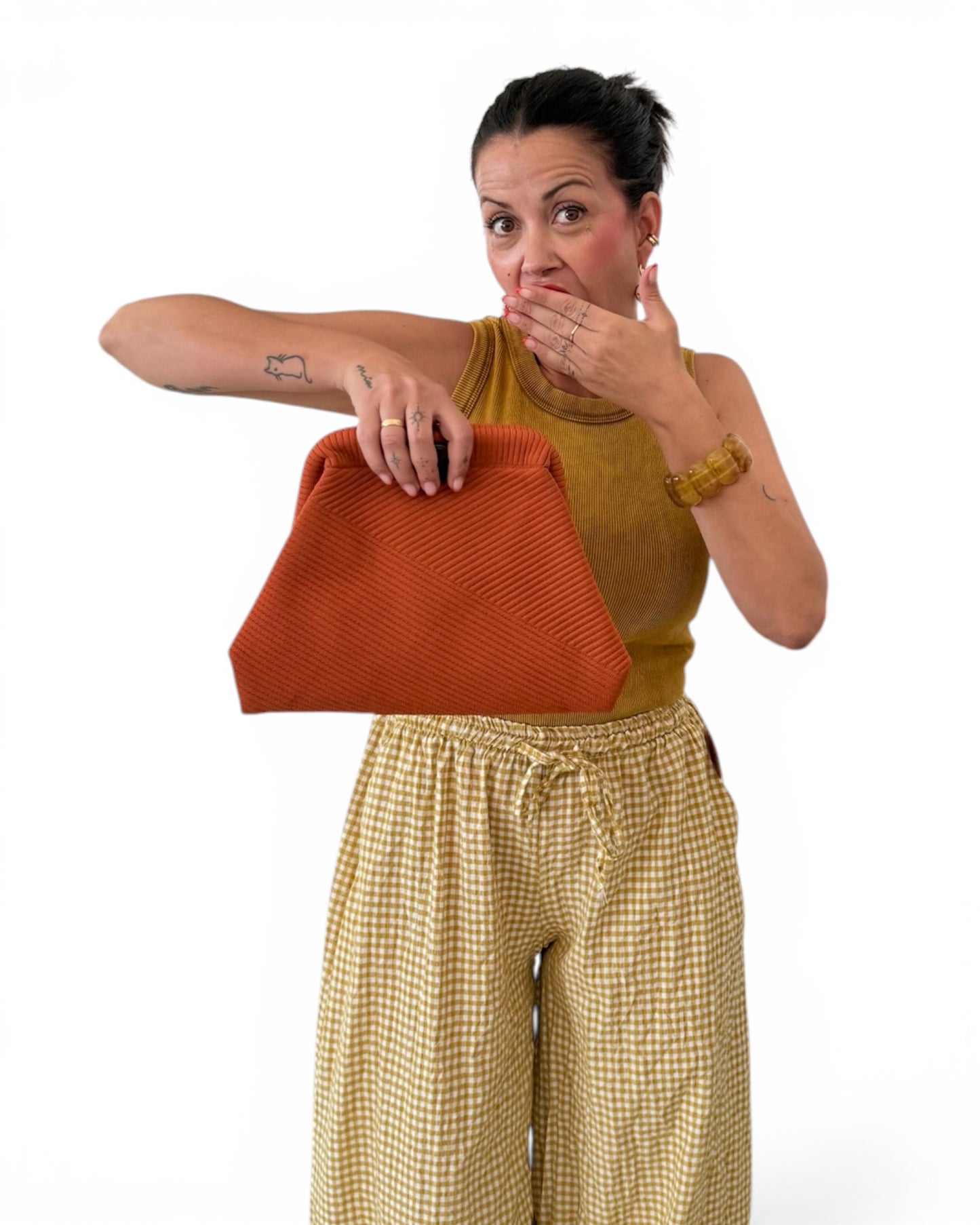 Pantalón Aladin amarillo vichy