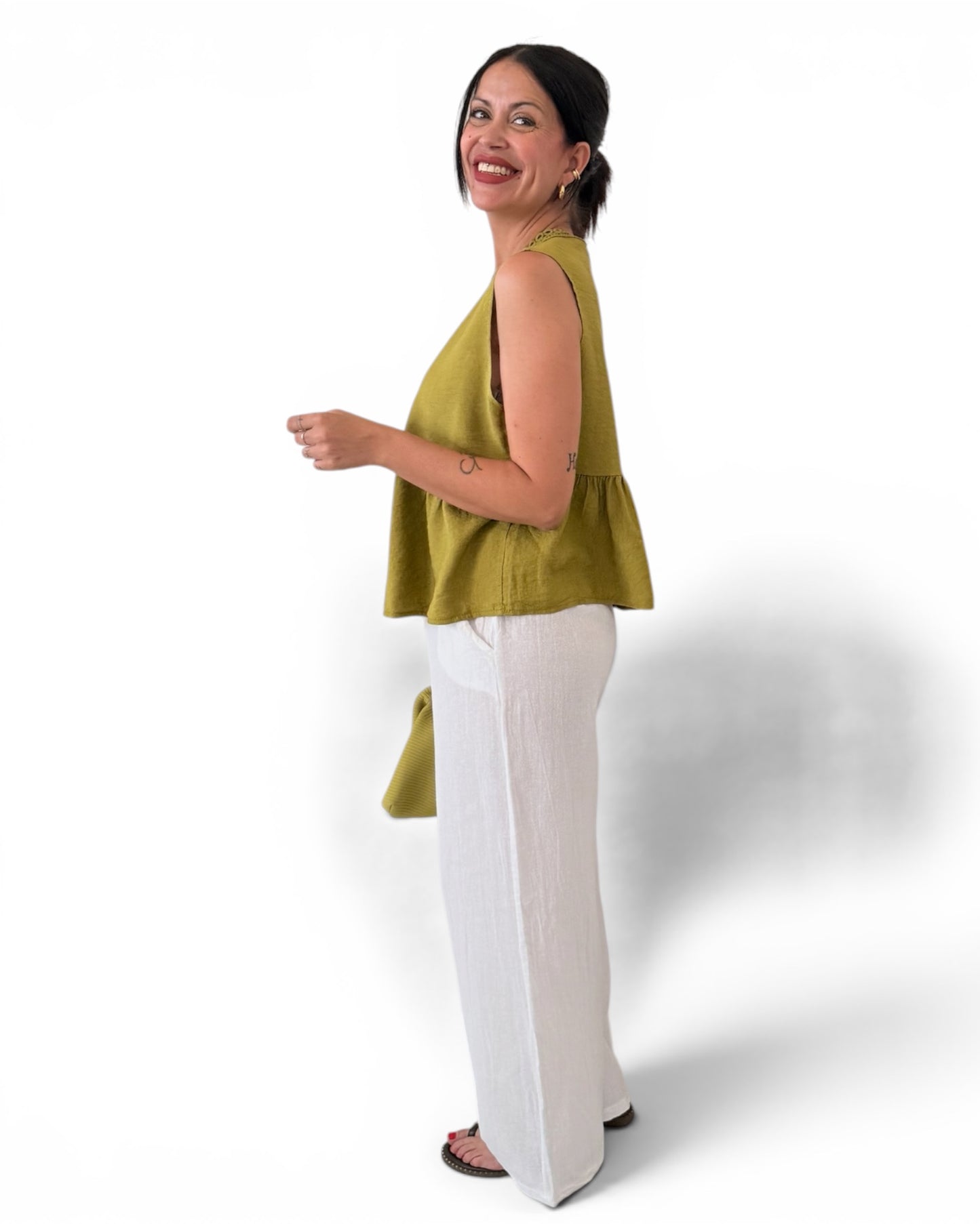Pantalón algodón blanco