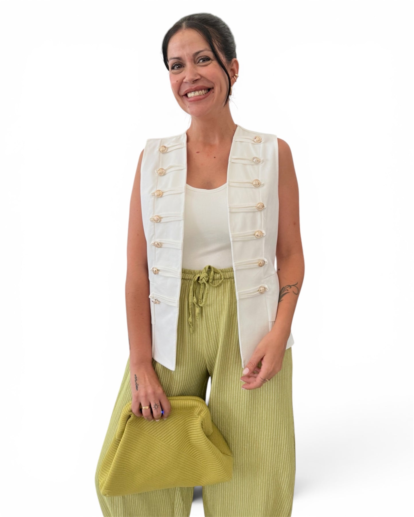 Pantalón Aladin rayas verde