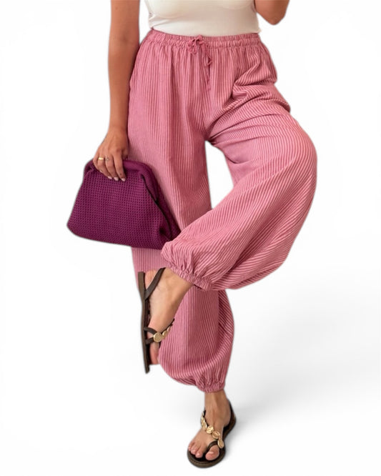 Pantalón Aladin rayas rosita