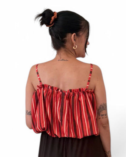 Pantalón licra fría desigual choco