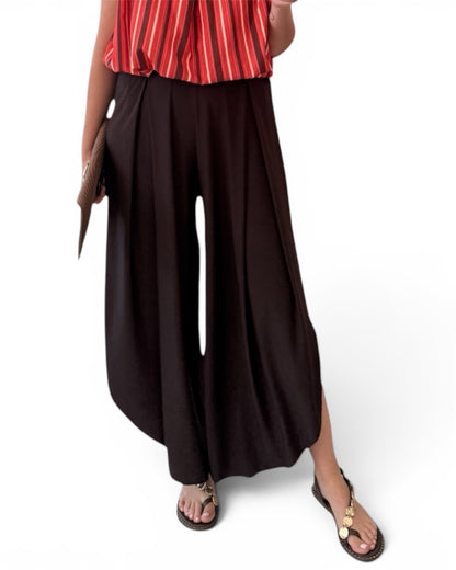 Top rayas naranja y choco