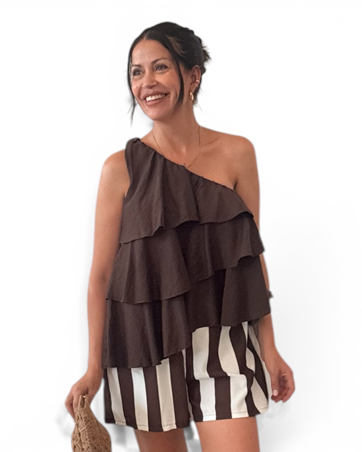 Top volantes desigual choco