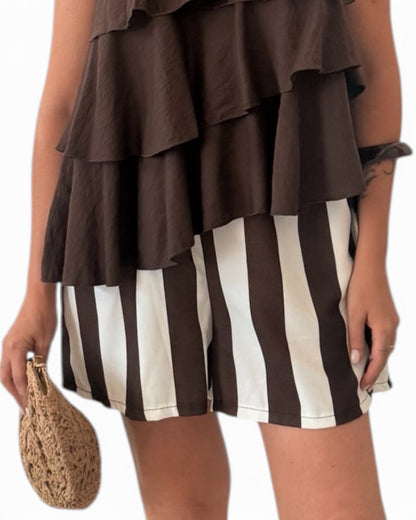 Top volantes desigual choco