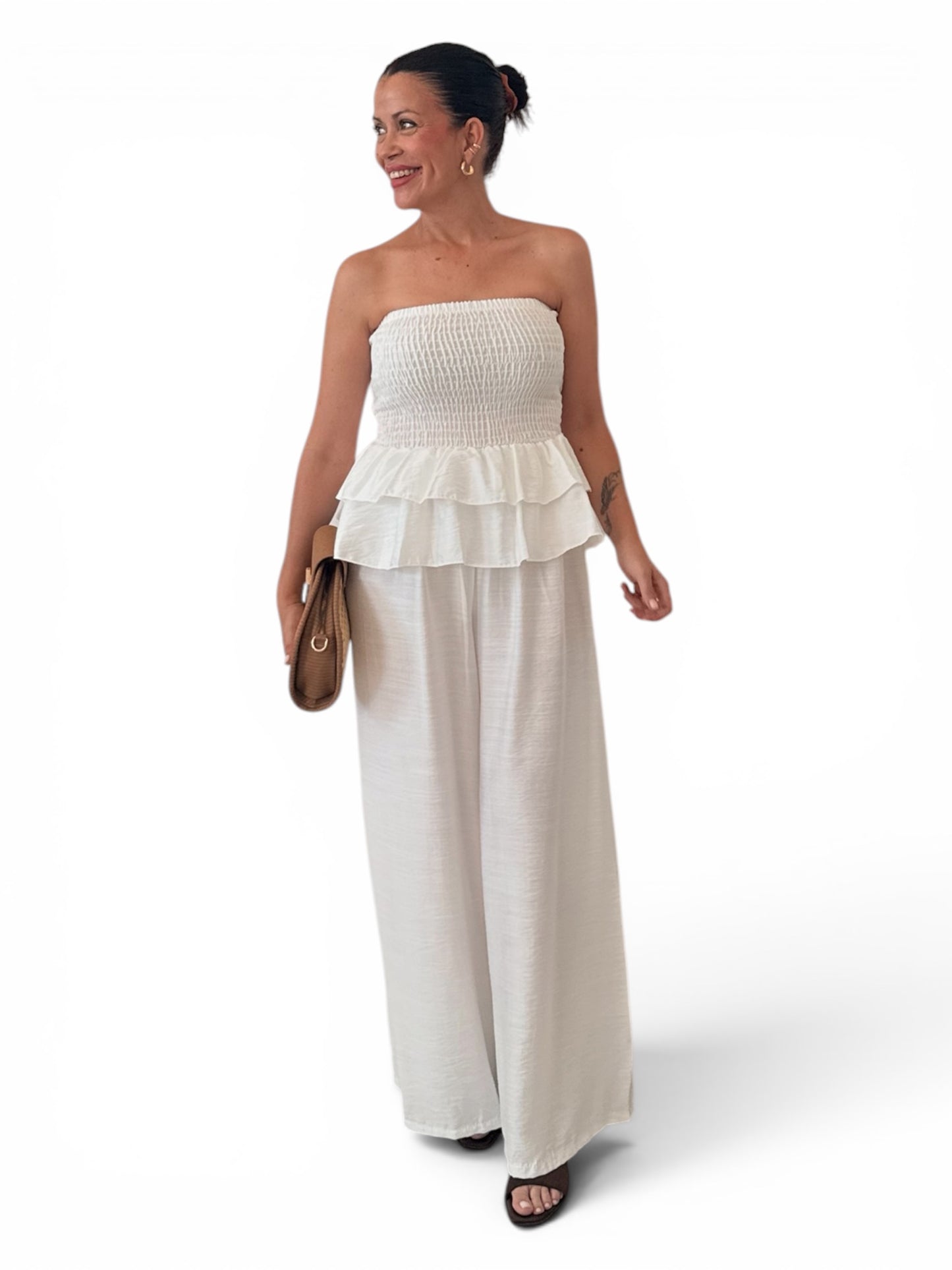 Mono volantes blanco