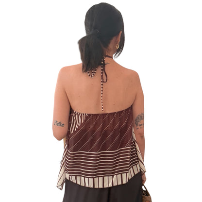 Blusa rayas halter