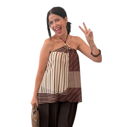 Blusa rayas halter