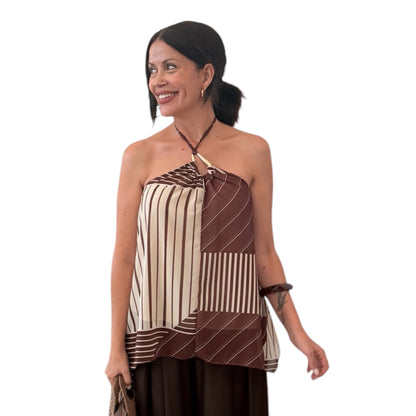 Blusa rayas halter