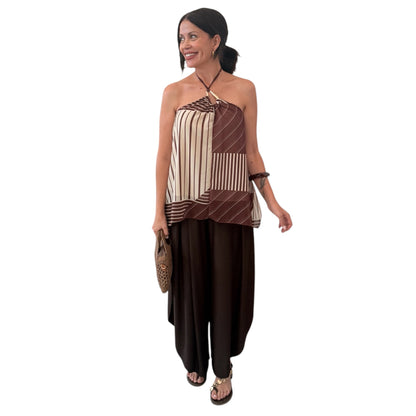 Blusa rayas halter