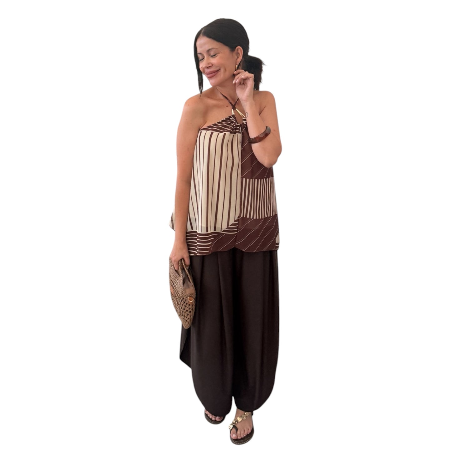 Blusa rayas halter
