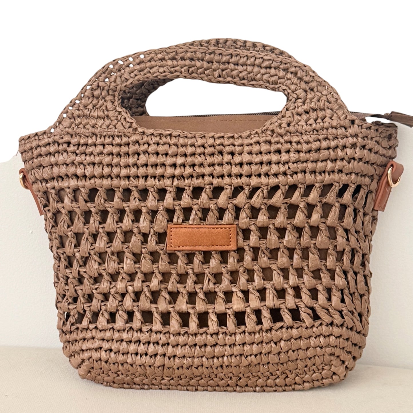 Bolso crochet chocolate