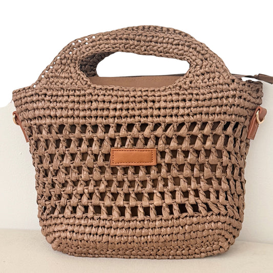 Bolso crochet chocolate