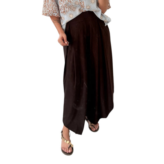 Pantalón licra fría desigual choco