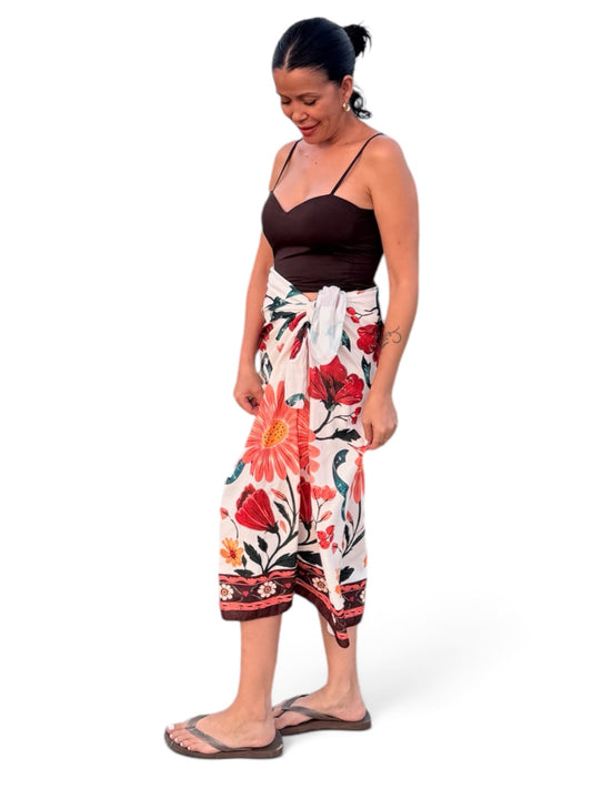 Falda pareo midi floral