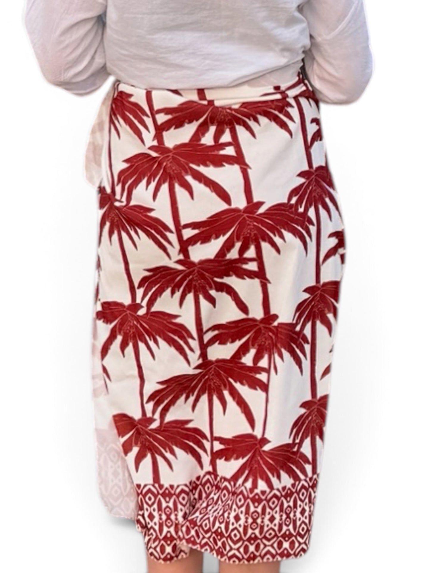 Falda pareo midi palmeras
