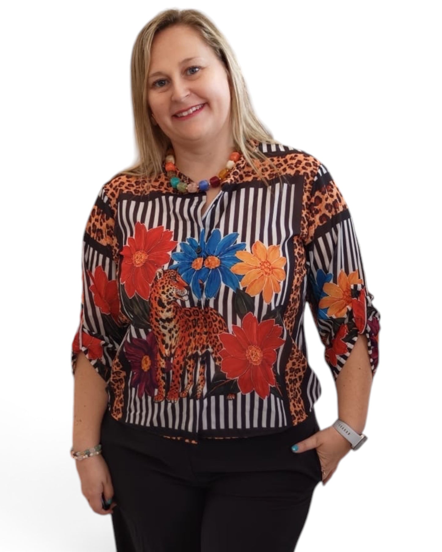 Camisa estampada rayas