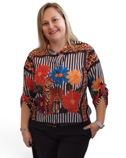 Camisa estampada rayas