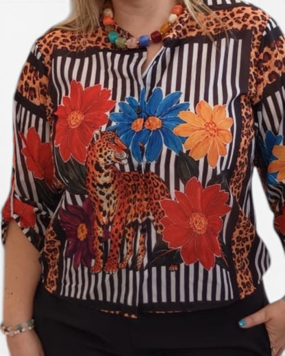 Camisa estampada rayas