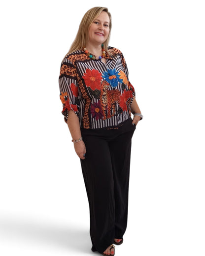 Pantalón fluido negro
