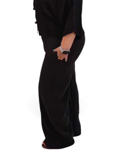 Pantalón fluido negro