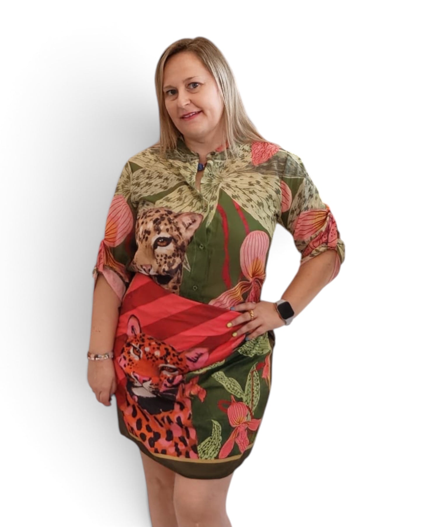 Camisa estampada leopardo