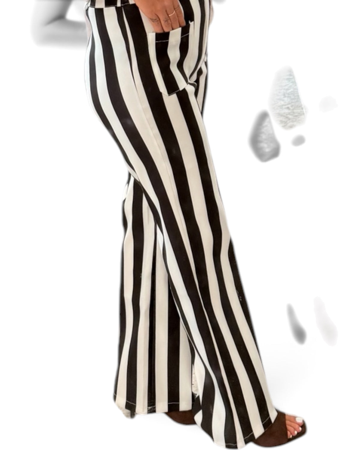 Pantalón rayas negro y blanco