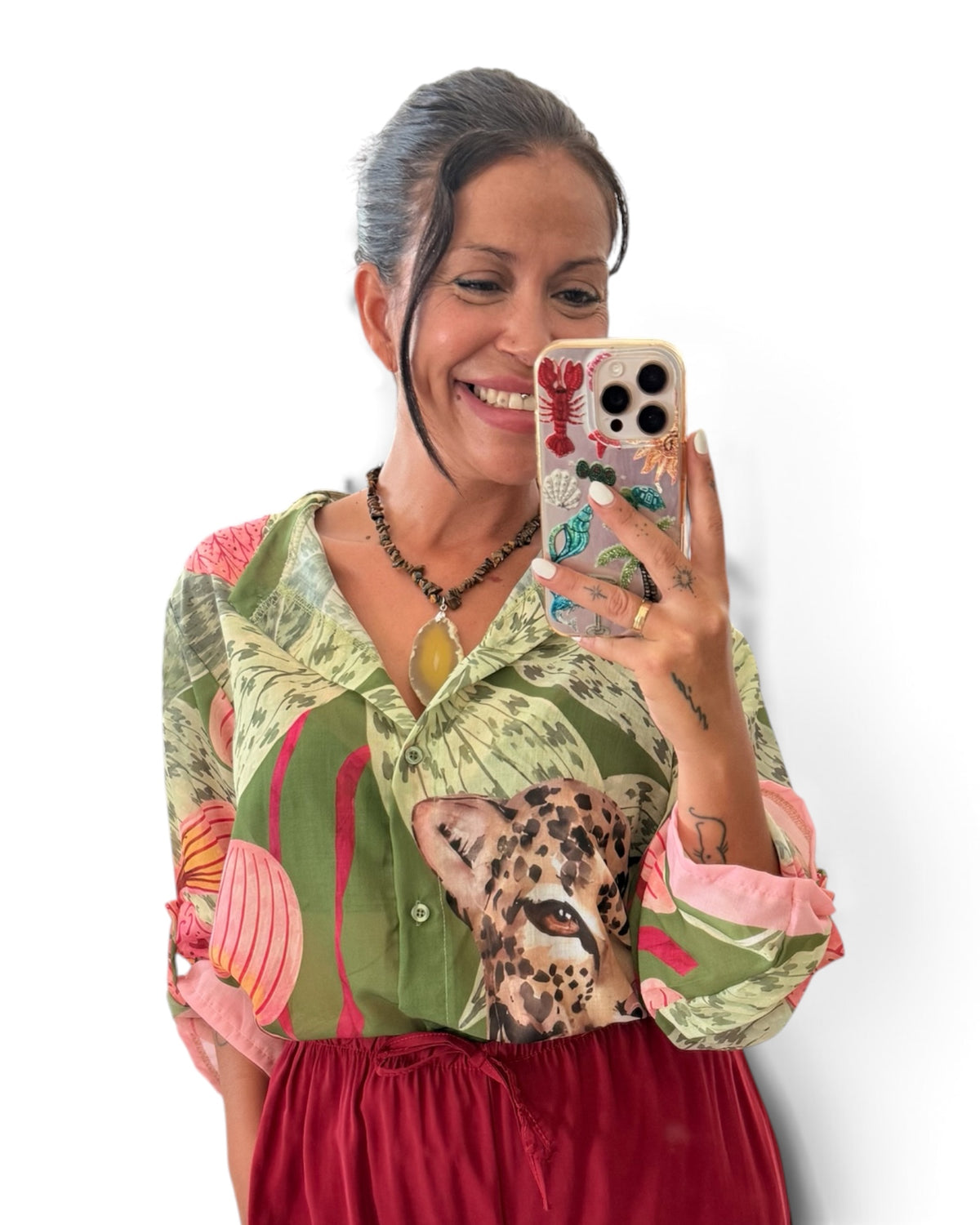 Camisa estampada leopardo