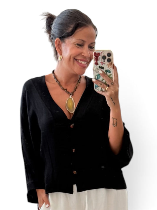 Blusa Sanghai negra