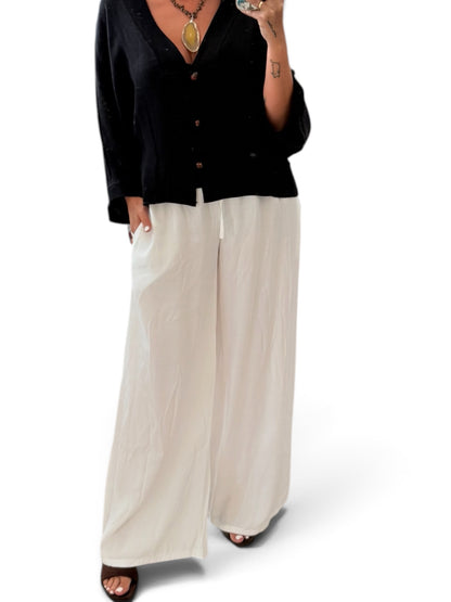 Pantalón fluido blanco