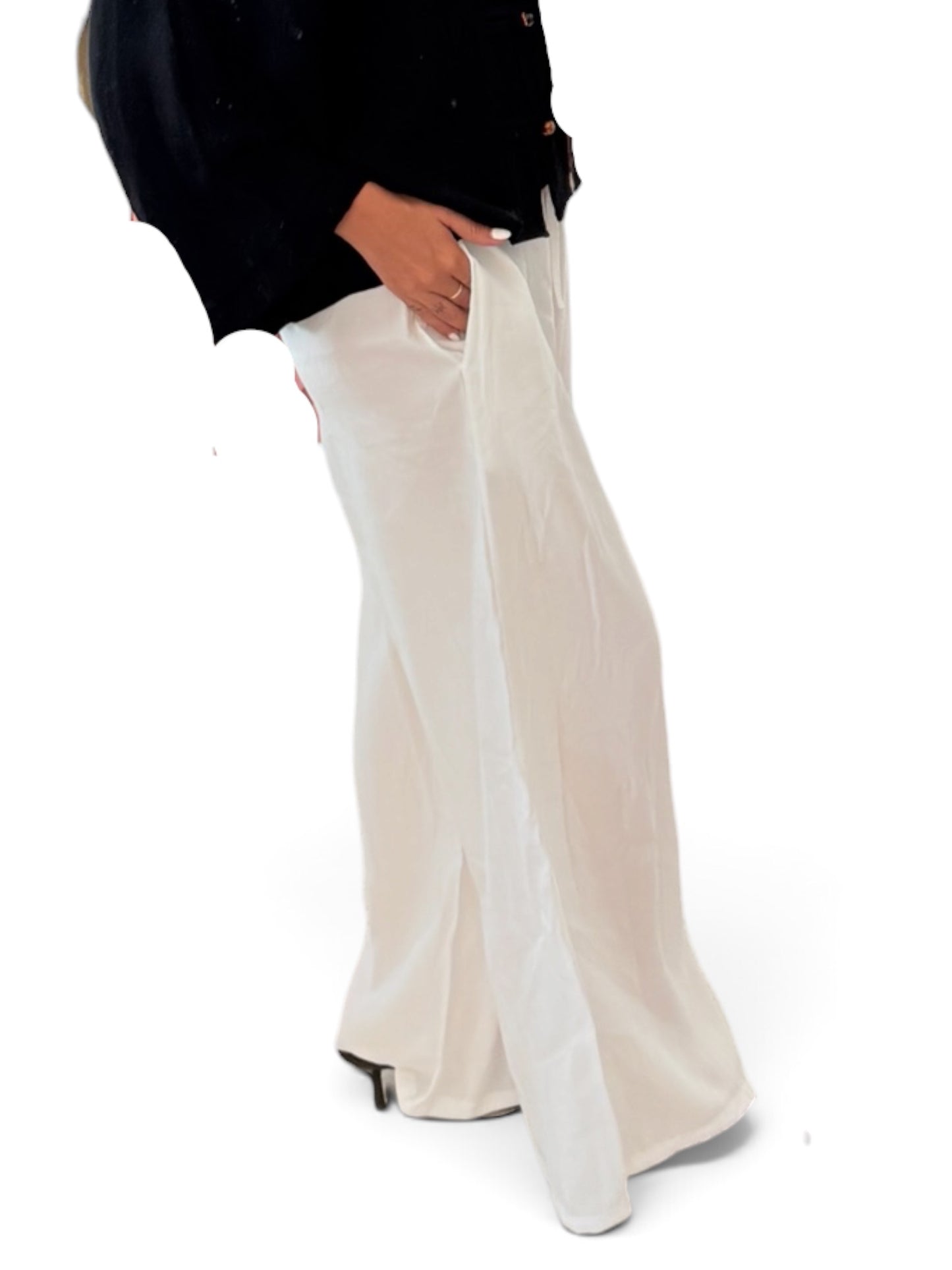 Pantalón fluido blanco
