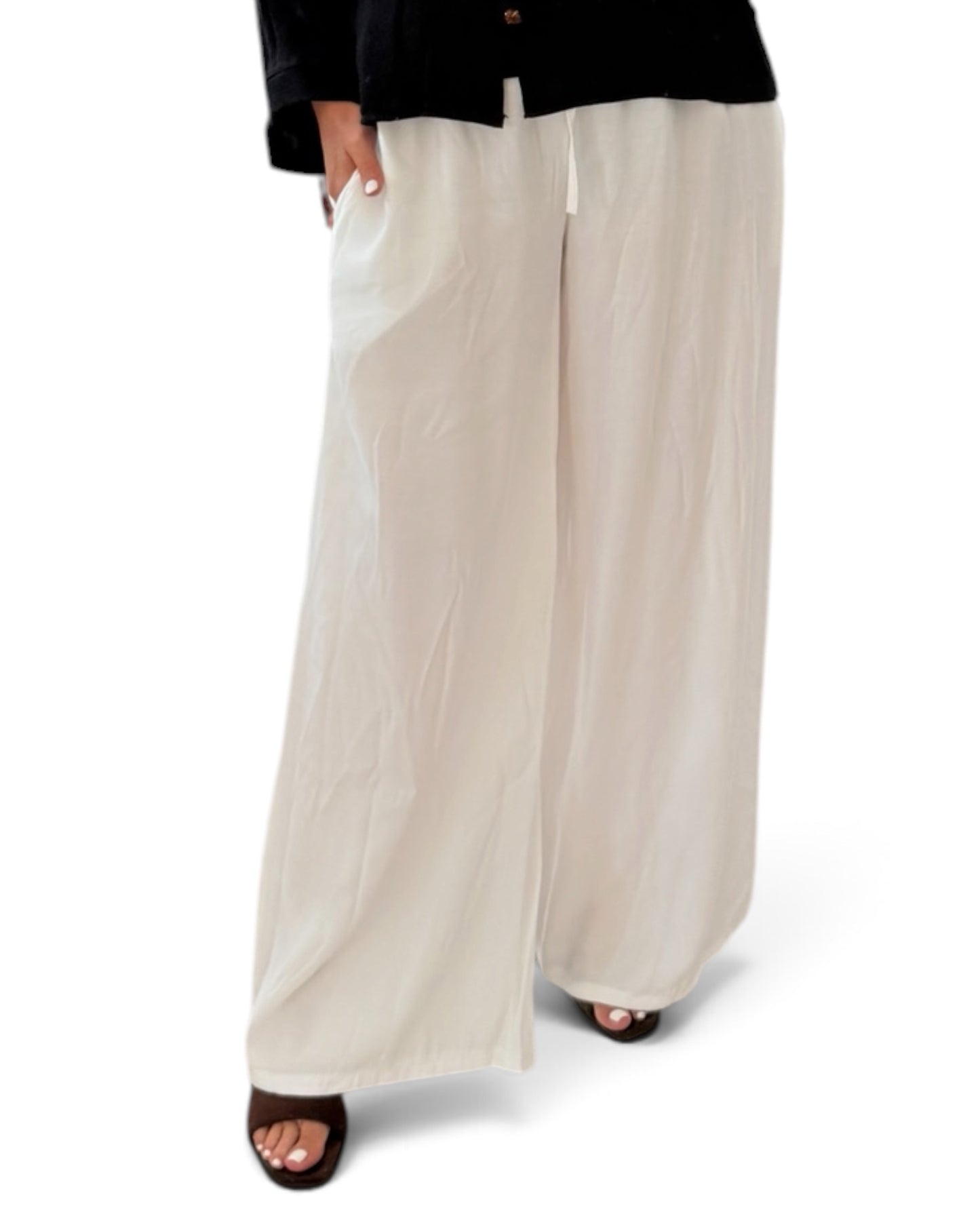 Pantalón fluido blanco