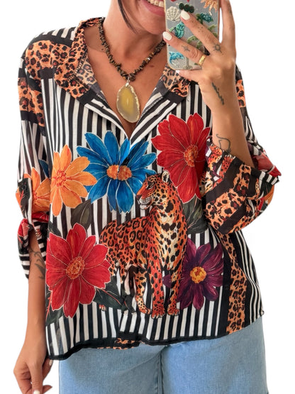 Camisa estampada rayas