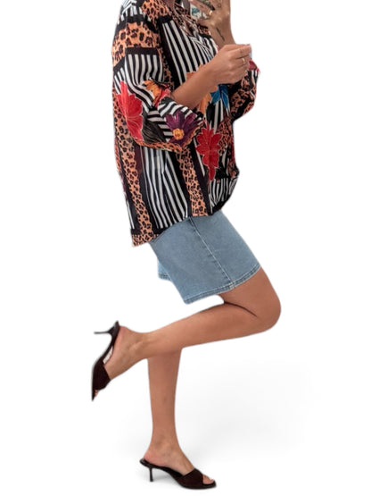 Camisa estampada rayas