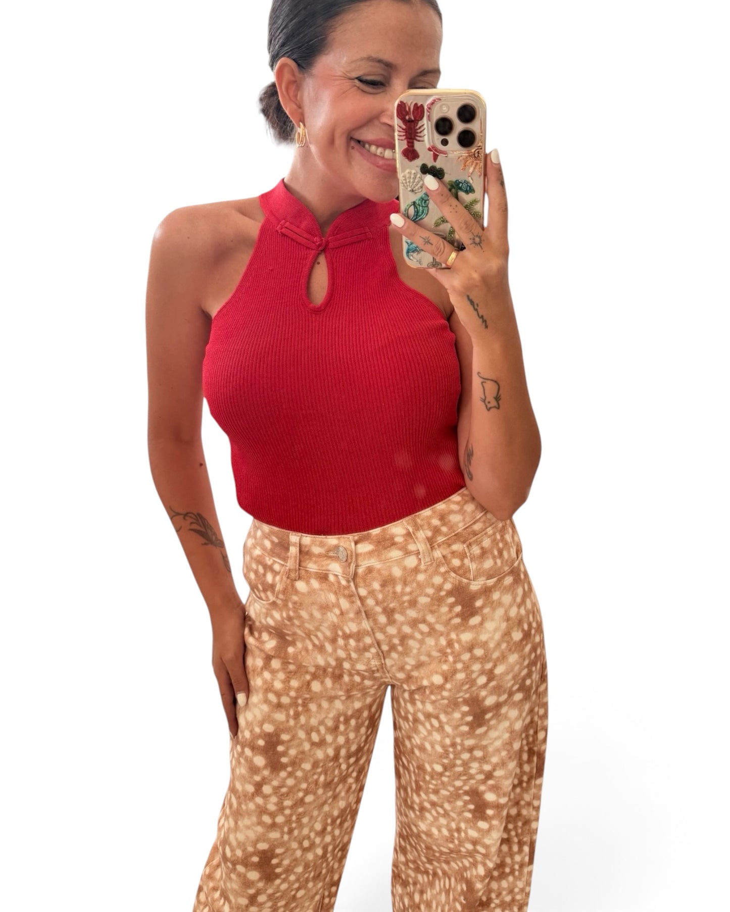 Top chino rojo