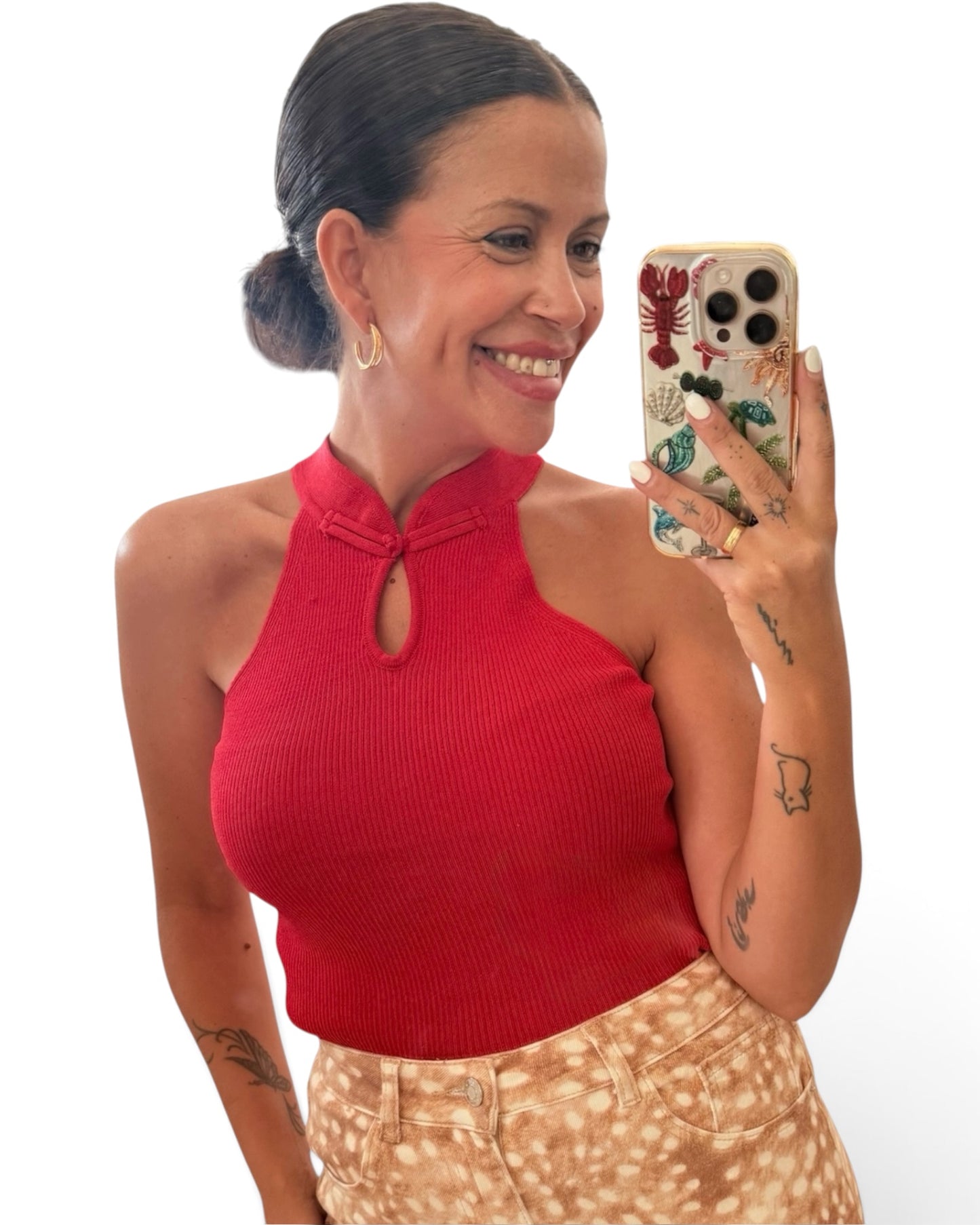 Top chino rojo