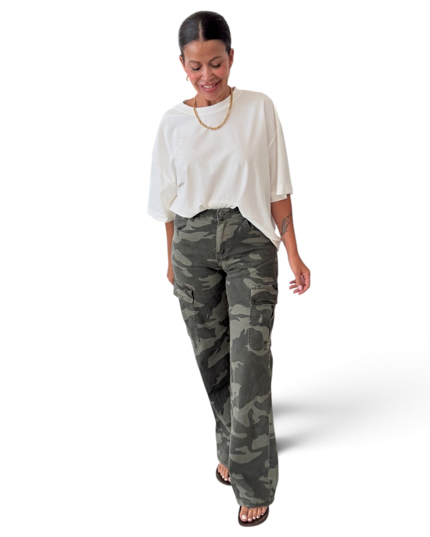 Jeans cargo militar