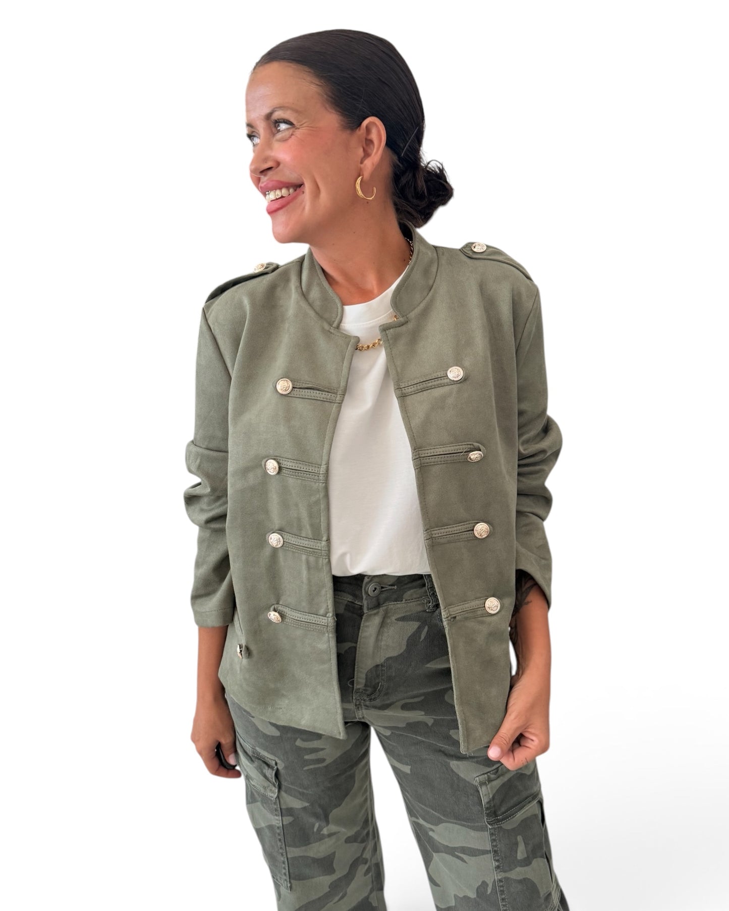 Chaqueta Napoleon verde khaki