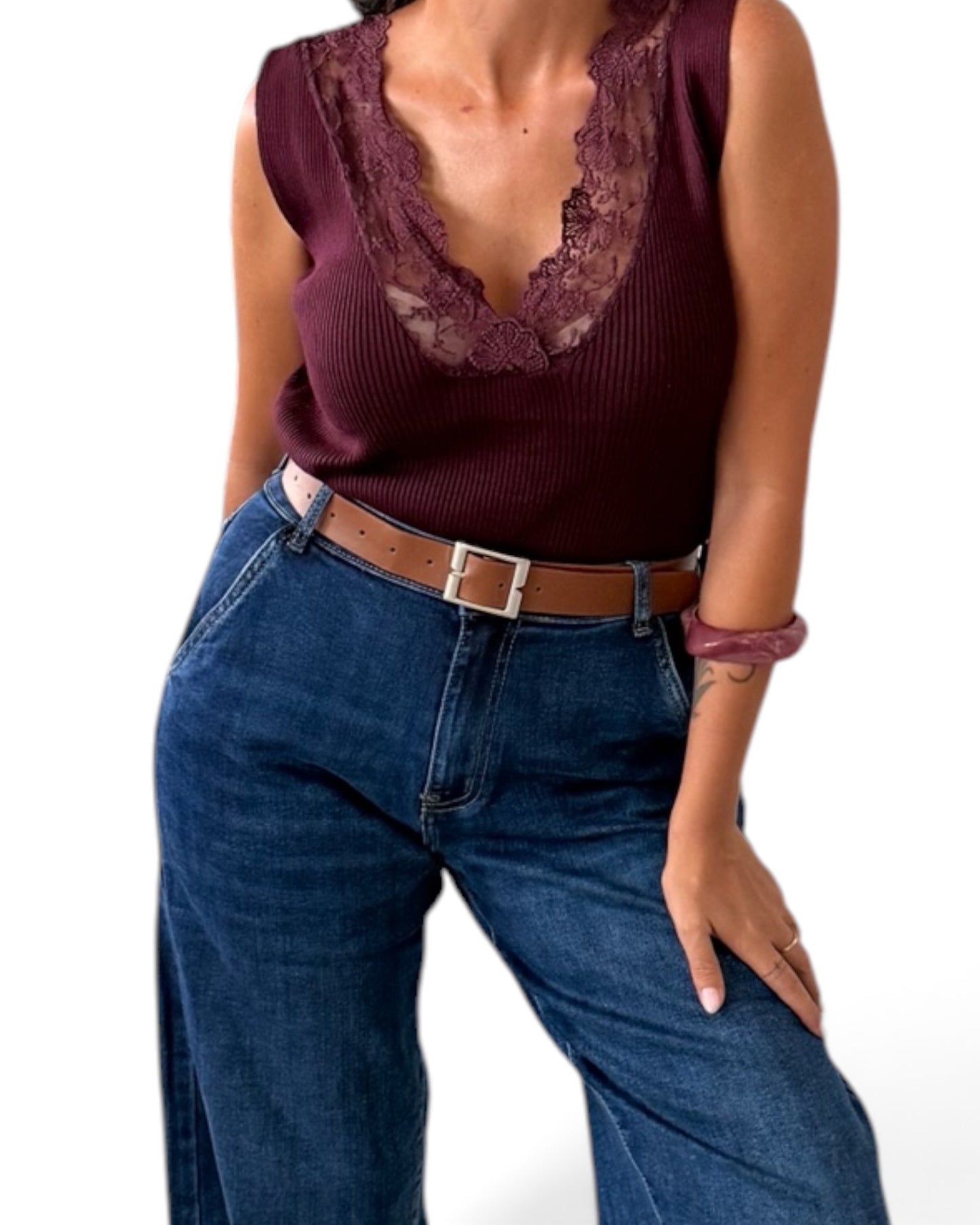 Jeans Barrel azul oscuro