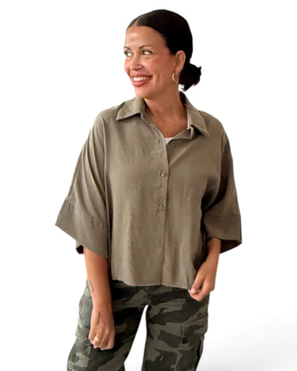 Camisa verde kaki